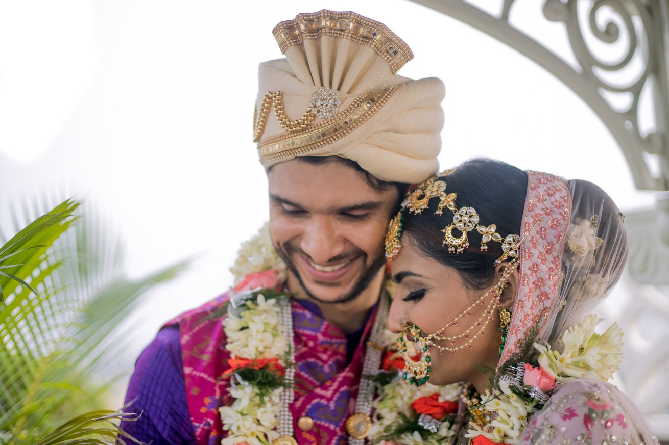 Couple in Modern Indian Wedding