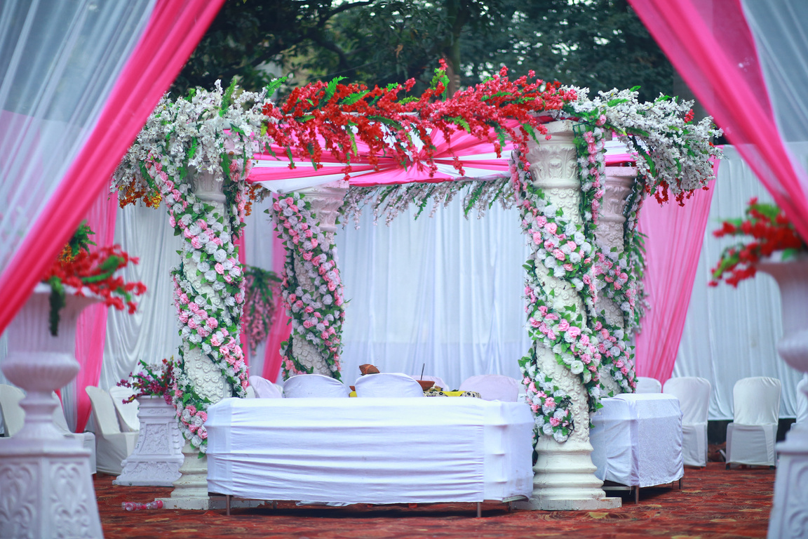 A Royal wedding mandap , indian rituals