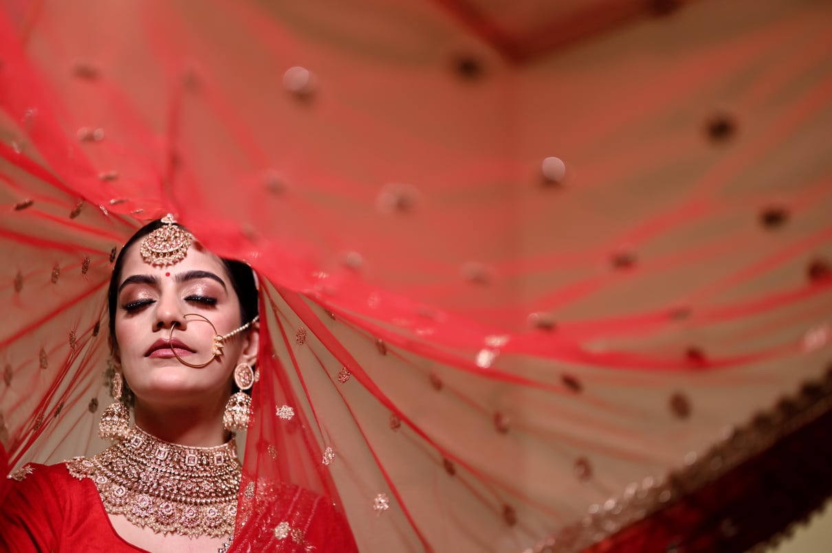 indian bride portrait