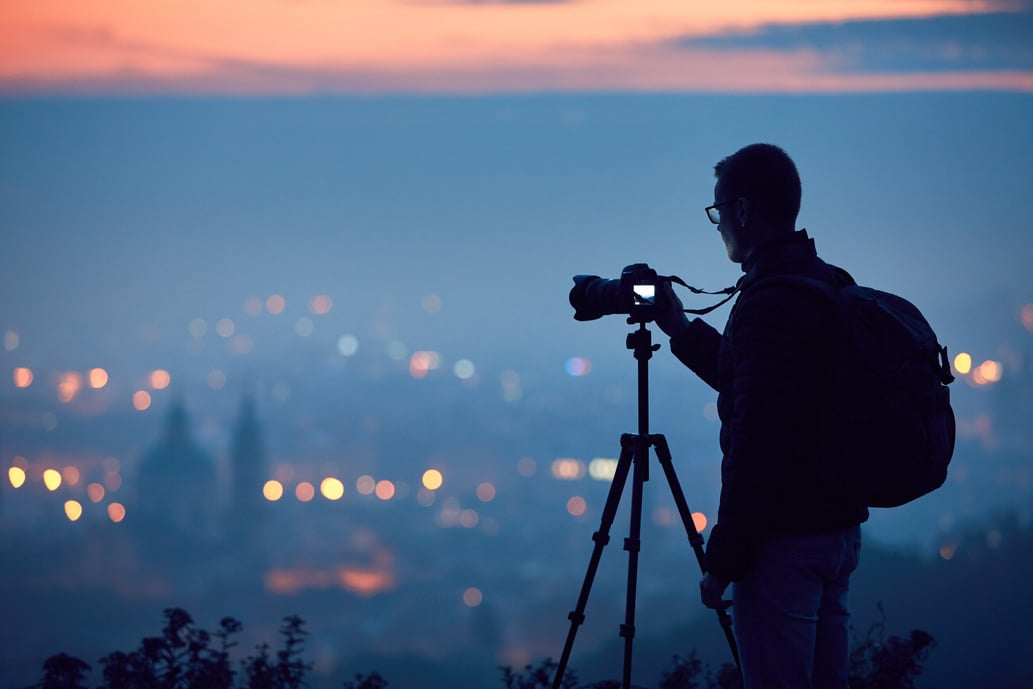 Silhouette of the photographer